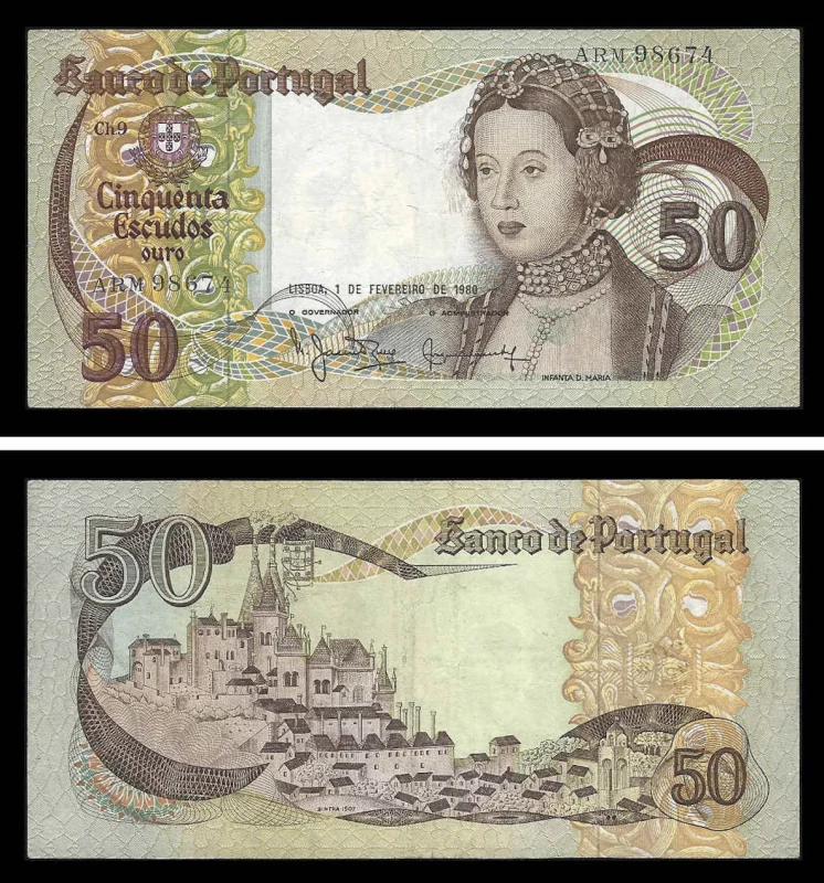 Portugal BP085-2(1980)i - 50 ESCUDOS 1980 Infanta D. Maria D. Maria