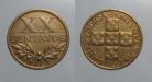 100o KM#584 Portugal - XX Centavos 1969 (Bronze)