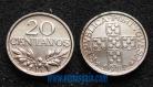 104h KM#595 Portugal - 20 Centavos 1972 Módulo menor (Bronze)