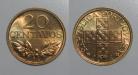 106g KM#595 Portugal - 20 Centavos 1974 Módulo menor (Bronze)