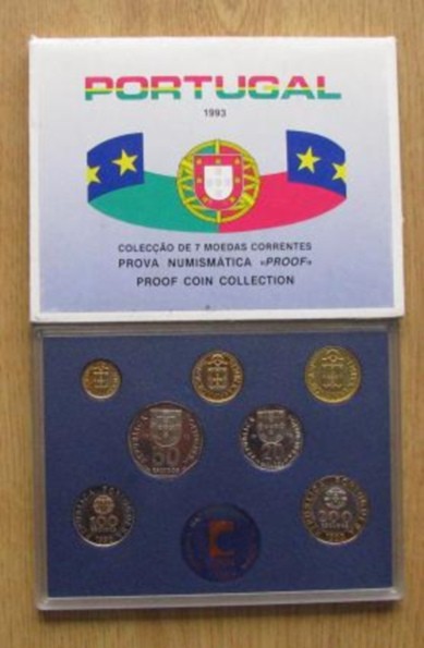 195.08(PROOF1993) Portugal - Série moedas PROOF 1993