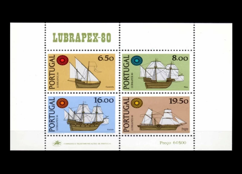 1980 - (BLOCO Nº33)b - LUBRAPEX 80 Caravelas