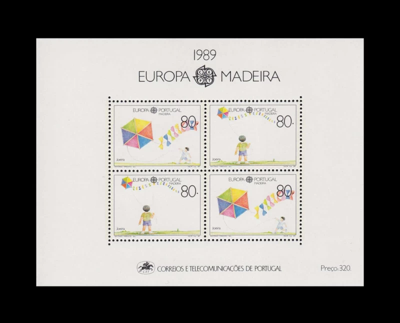 1989 - (BLOCO Nº104)b - EUROPA 89 CEPT Madeira Jogos Infantis