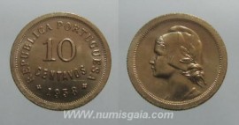 26e KM#573 Portugal - 10 Centavos 1938 (Bronze)