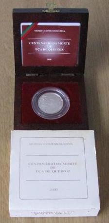 369AECA(PROOF) Portugal - 500 Escudos 2000 Eça de Queiroz  (Prata  PROOF)