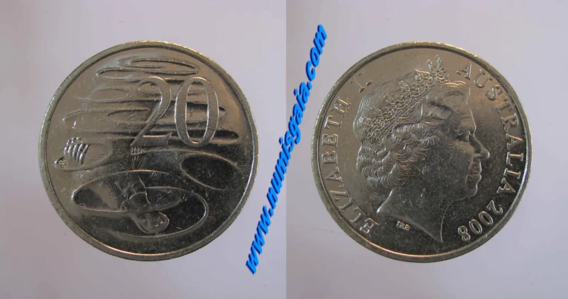 Austrália KM#403AU08 - 20 CENTS 2008