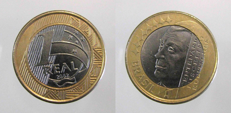Brasil KM#656BR2002a - 1 REAL 2002