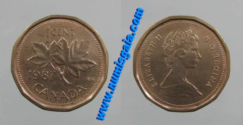 Canadá KM#132CA87b - 1 CENT 1987