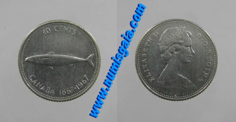 Canadá KM#67CA67 - 10 CENTS 1967 (SILVER)