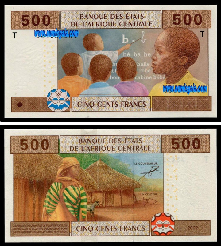 Congo COG500(2002)f - 500 FRANCS 2002