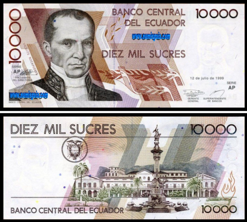 Ecuador ECU10000(12-07-1999)d - 10000  SUCRES 12 Julio 1999