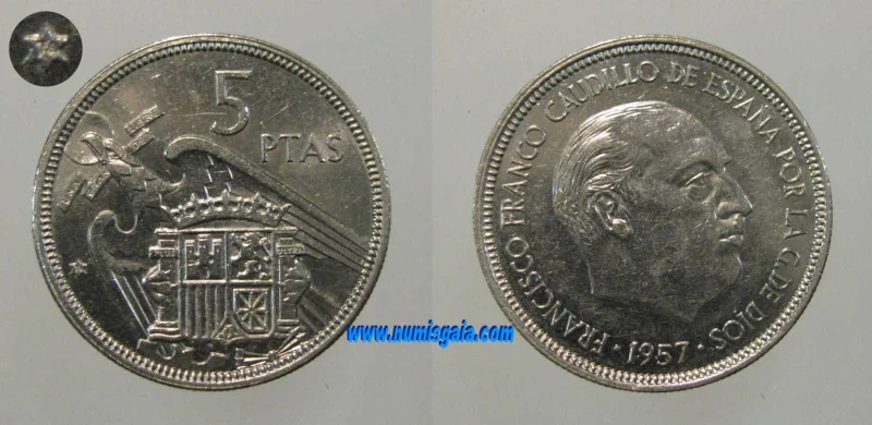 Espanha KM#786ES74d - 5 PESETAS 1974