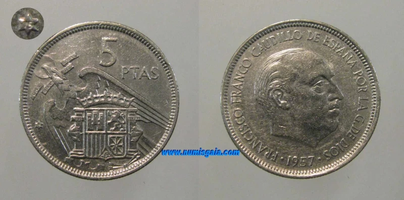 Espanha KM#786ES75l - 5 PESETAS 1975
