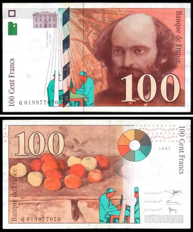 França FRA100(1997)a - 100 FRANCS 1997 Paul Cézanne