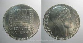 França KM#879FR38a - 20 FRANCS 1938