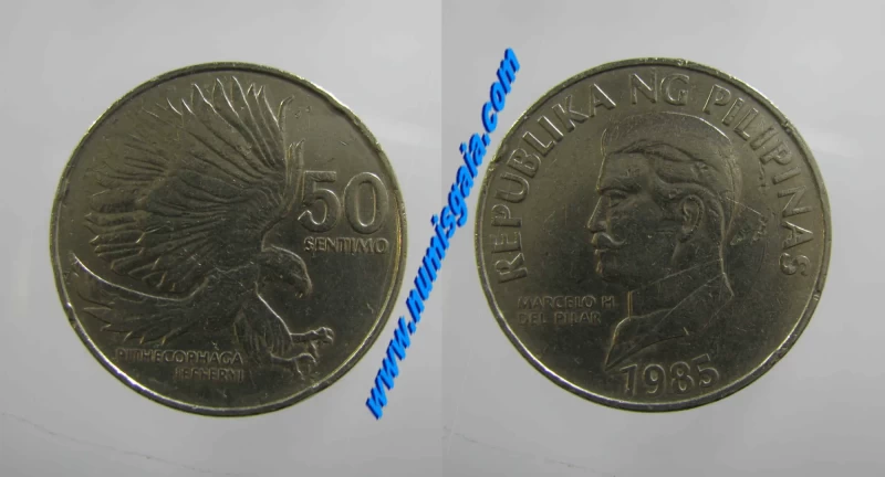 Filipinas KM#242PH85 - 50 SENTIMOS 1985