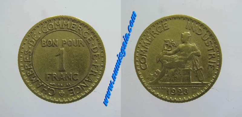 França KM#876FR23b - 1 FRANC 1923