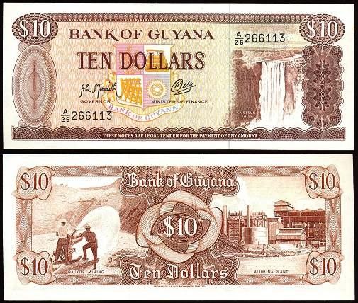 Guyana GUY10(1966-92ND)p - 10 DOLLARS 1966-92ND