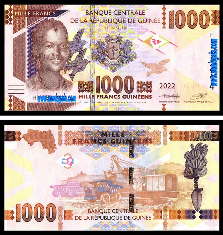 Guinee GIN1000(2022)d - 1000 FRANCS 2022 (P-48d)