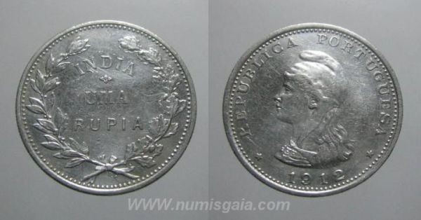 Índia KM#18INP12e - 1 RUPIA 1912
