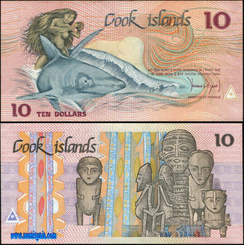 Ilhas Cook COK10(1987ND)c - 10 DOLLARS 1987ND