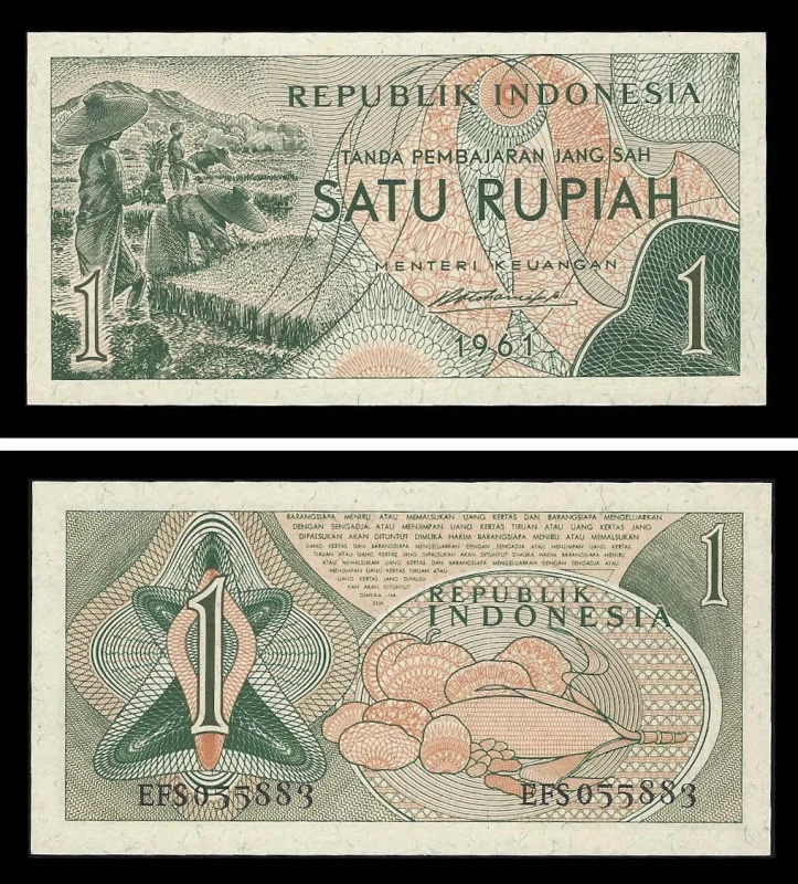 Indonésia IDN1(1961)k - 1 RUPIAH 1961
