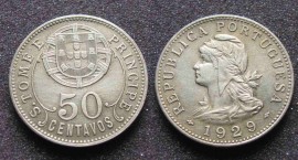 S.Tomé e Príncipe KM#1ST29 - 50 CENTAVOS 1929 