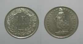 Suiça KM#24a.3CH88B - 1 FRANC 1988B
