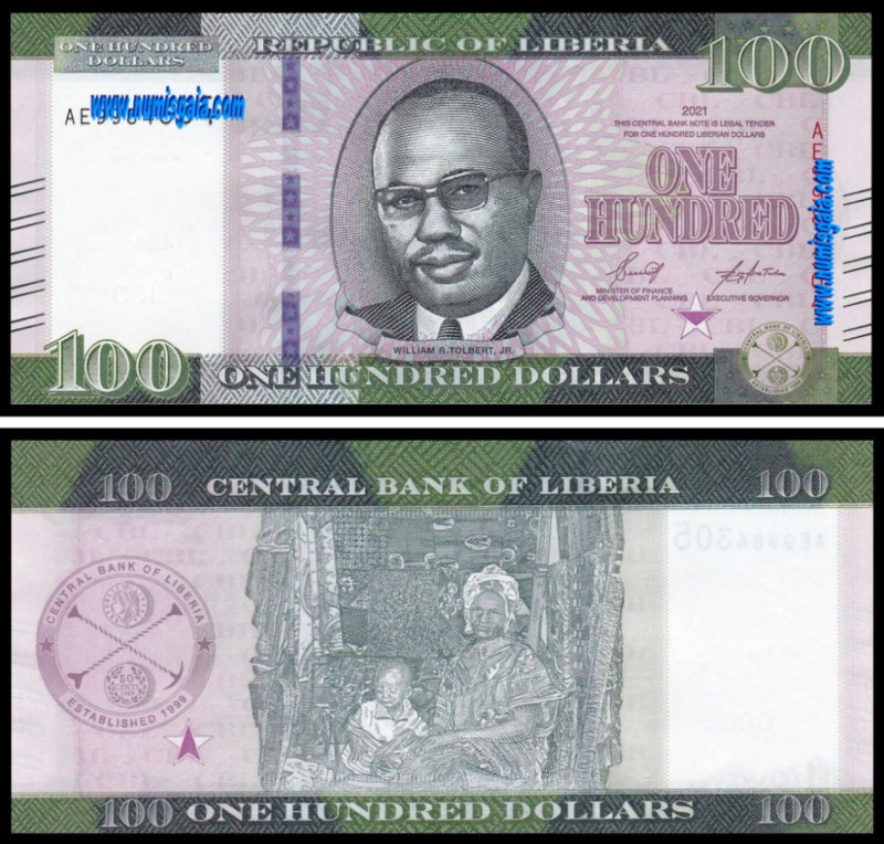Libéria LBR100(2021)d - 100 DOLLARS 2021