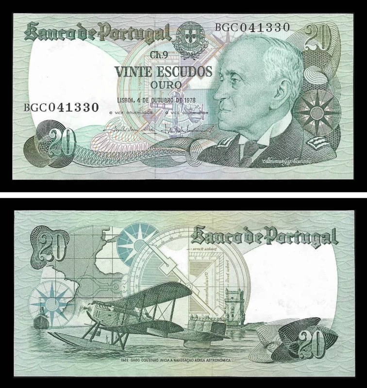 Portugal BP066-6(10-1978)f - 20 ESCUDOS 4 Outubro 1978 Almirante Gago Coutinho