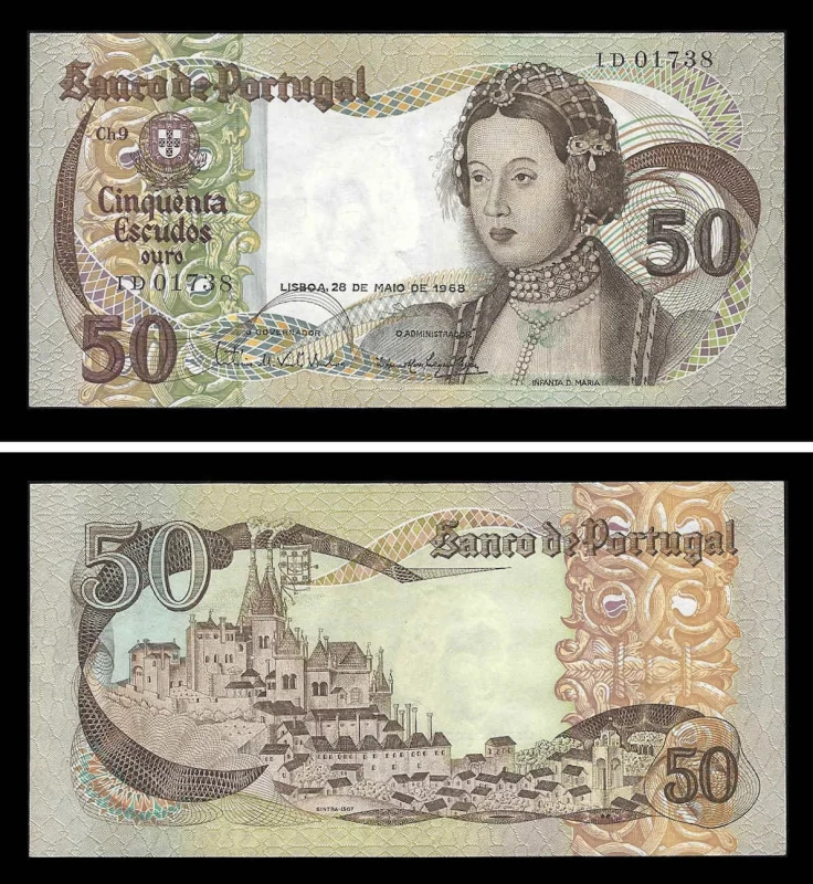 Portugal BP084-6(1968)f - 50 ESCUDOS 28 de Maio 1968 Infanta D. Maria