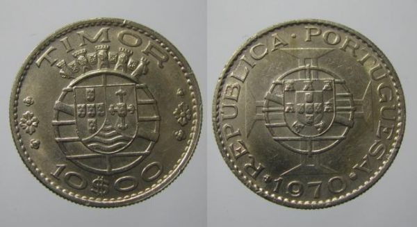 Timor KM#22PT70c - 10 ESCUDOS 1970