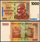 Zimbabué ZWE1000(2007)m - 1000 DOLLARS 2007